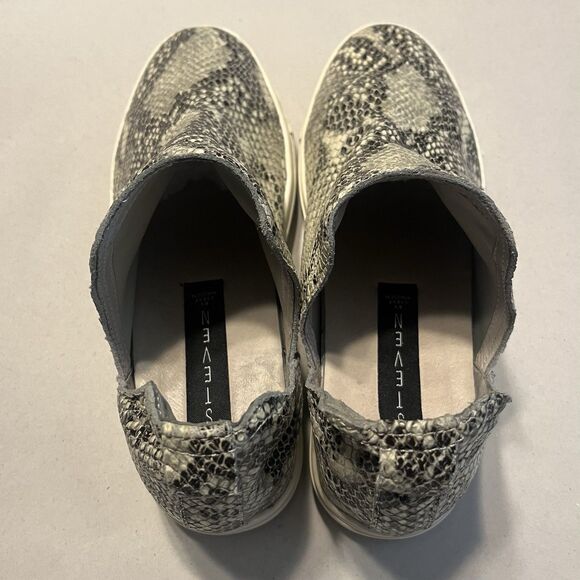 Steven by Steve Madden Snake Print High Top Hidden Wedge Heel Booties Women's 6 - Picture 8 of 9